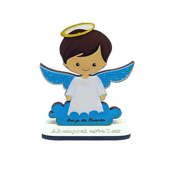 Imagem de Anjo Da Guarda Mdf Madeira  Anjinho Para Quarto Do Bebê 13cm