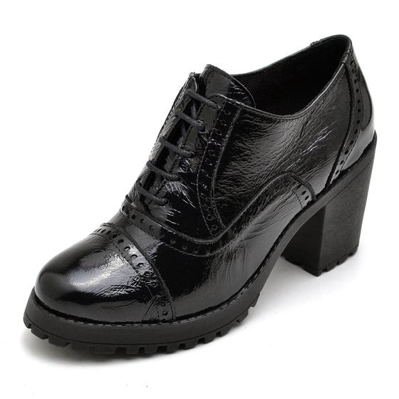 Imagem de Ankle Boot Feminino Menina Brasil 19000 Verniz Preto 1335