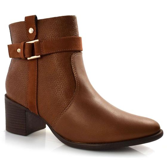 Imagem de Ankle Boots Feminino Comfortflex Marrom 23-92302