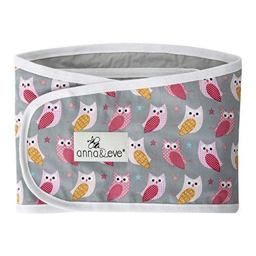 Imagem de Anna & Eve - Alça de Bebê Swaddle, Braços Ajustáveis Apenas Envoltório para Dormir Seguro - Tamanho Grande Cabe no Peito 16 a 20,5, Corujas Cinza / Rosa