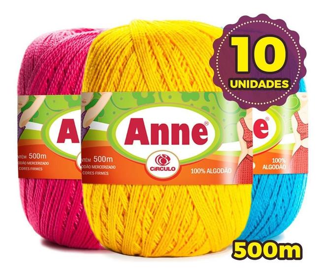 Imagem de Anne 500 Kit Com 10 Unidades Cores Variadas