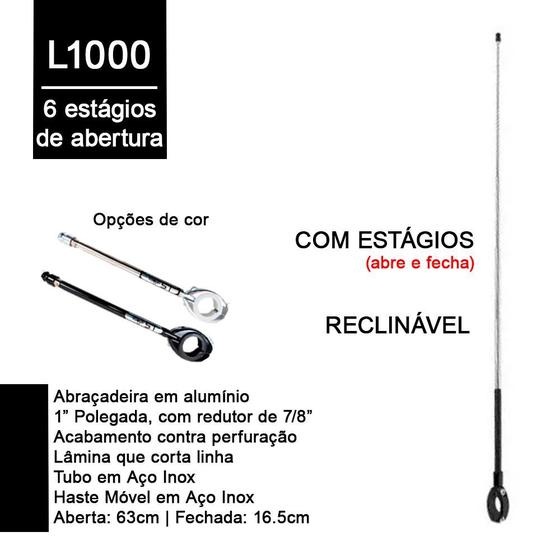 Imagem de Antena Corta Pipa DT 180 200 6 Estágios Retrátil Guidão Aço Inox