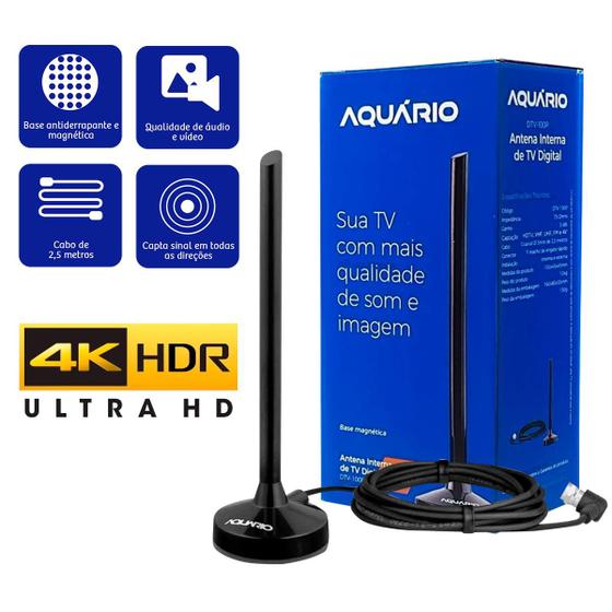 Imagem de Antena Digital 5 Em 1 Vhf Uhf Fm Hdtv 4k - Dtv100p