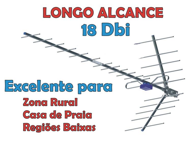Imagem de Antena Digital Externa 4K Yagi para TV Longo Alcance - Alta Ganho e Potencia 18 Dbi - Proeletronic PROHD-1118
