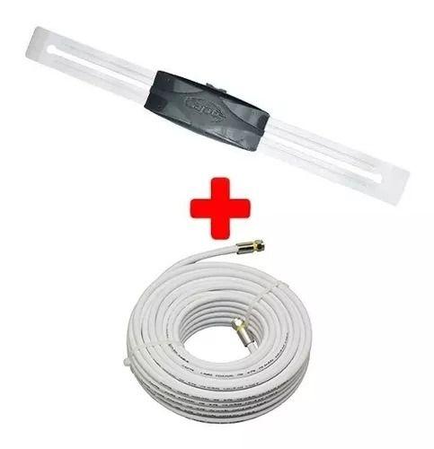 Antena Digital Externa Capte Prata E Cabo Coaxial 15 Metros Menor preço em Antena Digital Externa Capte Prata E Cabo Coaxial 15 Metros
