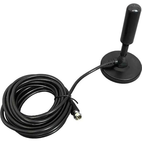 Imagem de Antena Digital Hdtv Interna Com Base Fixa E Cabo 5m
