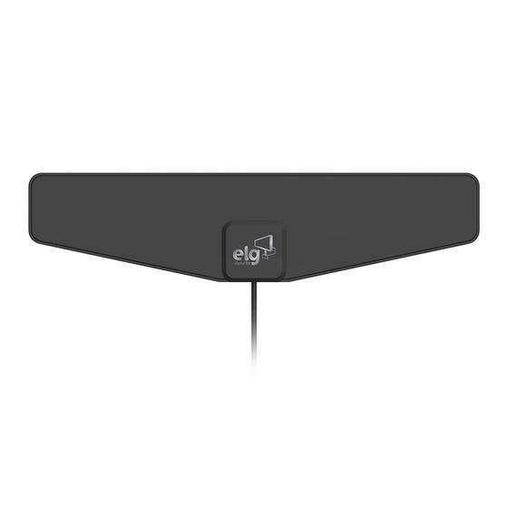 Imagem de Antena Digital Interna Fit, 4K HDTV UHF VHF FM, 6dB de Ganho, Cabo 2,5 metros, Fina, Preta, HDTVSLIM50, ELG