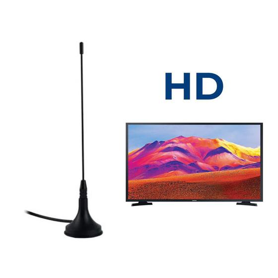 Imagem de Antena Digital Interna HDTV VHF UHF FM Base Cabo 3m