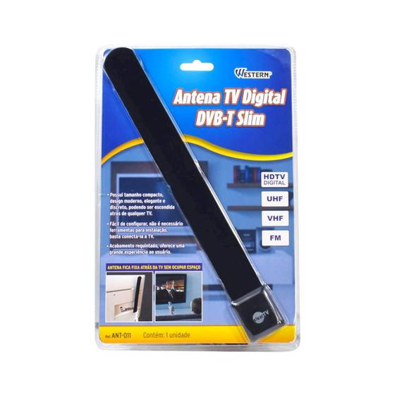 Antena Digital Slim Interna Hd Tv Vhf Dtv Fm Hdtv Sem Cabo Menor preço em Antena Digital Slim Interna Hd Tv Vhf Dtv Fm Hdtv Sem Cabo