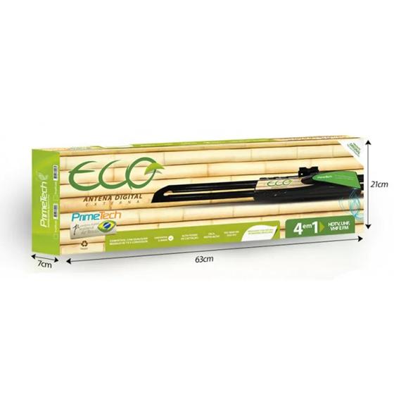 Antena externa amplificada prime tech eco Menor preço em Antena externa amplificada prime tech eco