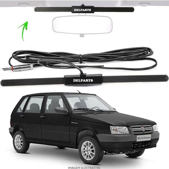 Imagem de Antena Interna Automotiva Amplificada Carro Fiat Uno Mile Economy