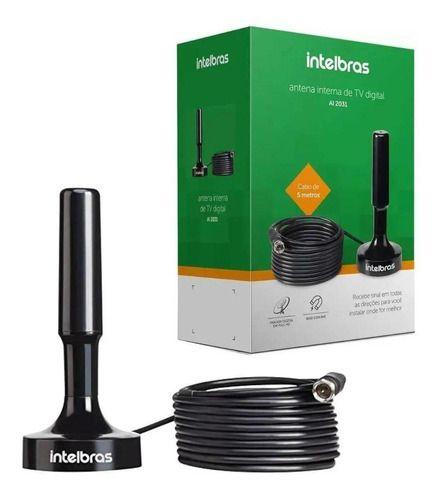 Antena Interna De Tv Digital Ai-2031 Intelbras Com 5m de Cabo Menor preço em Antena Interna De Tv Digital Ai-2031 Intelbras Com 5m de Cabo