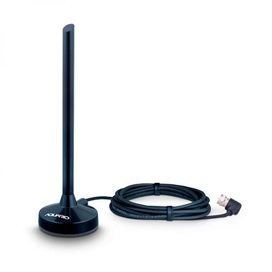 Imagem de Antena Interna/ Externa Aquario Dtv-100P Vhf/ Uhf/ Fm/ Hdtv/ 4K Cabo 2,5M