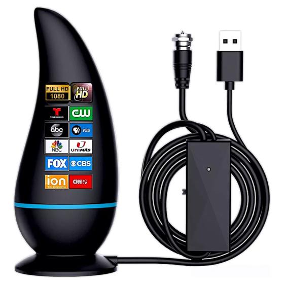 Antena Interna Para Tv Digital Amplificada 1080 Hdtv Cabo 3m Menor preço em Antena Interna Para Tv Digital Amplificada 1080 Hdtv Cabo 3m