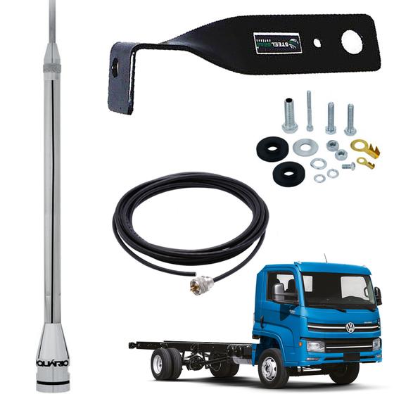 Imagem de Antena Móvel Marinox PX 2,70 metros Alongador Inox 60cm Cabo 5,5 metros Suporte Dianteiro Carona Delivery