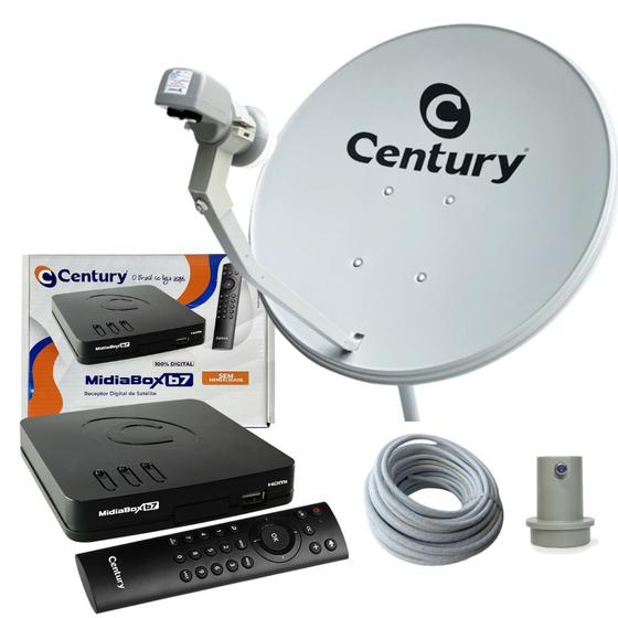 Antena Parabolica 60cm Banda Ku C/ Midiabox B7 Lnb E Cabo Menor preço em Antena Parabolica 60cm Banda Ku C/ Midiabox B7 Lnb E Cabo