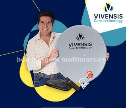 Imagem de Antena Parabólica 60cm com Receptor Vivensis VX10 SatHD