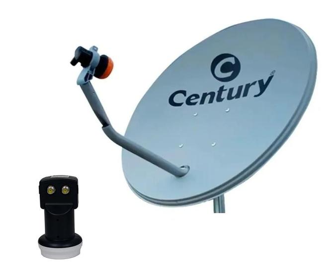 Imagem de Antena Parabólica Century 60cm Banda Ku 5g Com Lnbf Duplo