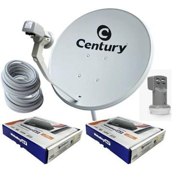 Antena parabolica com 02 Receptor Midia box b7 completa Menor preço em Antena parabolica com 02 Receptor Midia box b7 completa