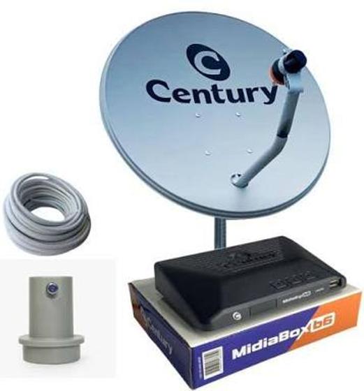 Antena Parab Lica Digital Century Kit Completo Com M Dia Box B