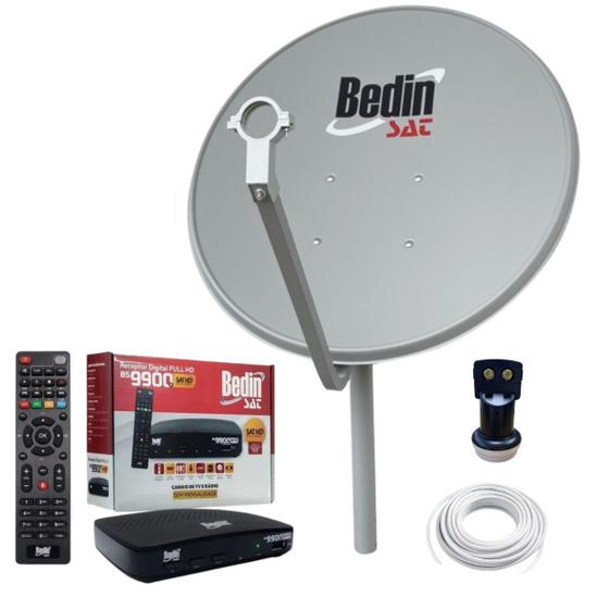 Antena Parabolica Mini 60Cm Banda Ku Bedinsat e Lnbf Ku Duplo Menor preço em Antena Parabolica Mini 60Cm Banda Ku Bedinsat e Lnbf Ku Duplo