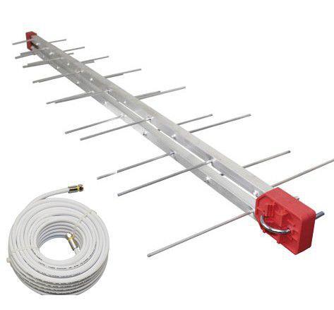 Antena Tv Digital 4K Externa Log 28 Elementos Capte e Cabo Coaxial 20m Menor preço em Antena Tv Digital 4K Externa Log 28 Elementos Capte e Cabo Coaxial 20m