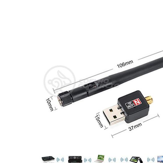 Imagem de Antena USB 2.0 Receptor de WiFi Wireless Internet Sem Fio 1200Mbps 802.INN PC Notebook 48