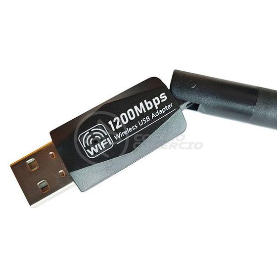 Imagem de Antena USB 2.0 Receptor de WiFi Wireless Internet Sem Fio 1200Mbps 802.INN PC Notebook 63