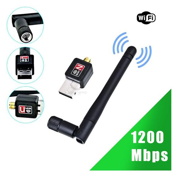 Antena Wi-fi Receptor Wireless 2.4Ghz Computador Adaptador 1200mbps Menor preço em Antena Wi-fi Receptor Wireless 2.4Ghz Computador Adaptador 1200mbps