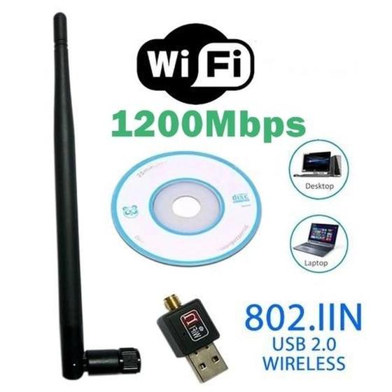 Imagem de Antena Wifi Usb 2.0 Adaptador Wireless 802.11N - LEY-142 - lehmox - Wifin