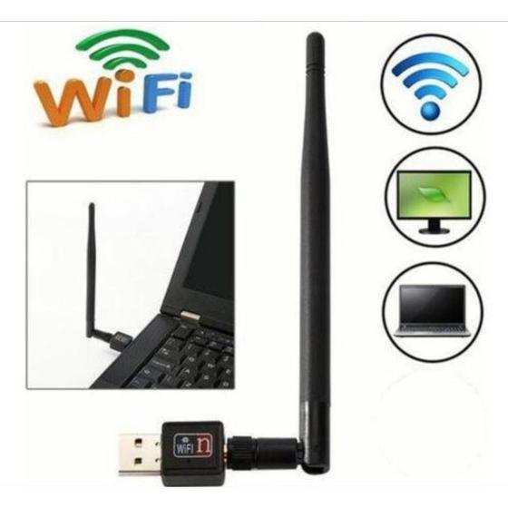 Imagem de Antena Wireless USB Wi-fi 1200Mbps receptor pc tv notebook frequência 2.4 GHz