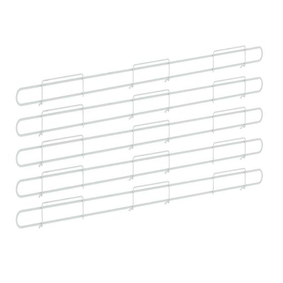 Imagem de Anteparo Frontal Fit 078 Branco Para Bandeja Gondola Kit 10