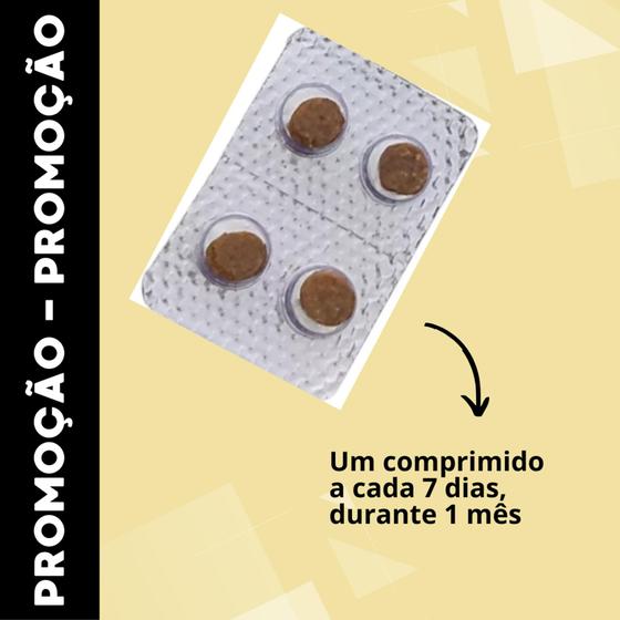 Anti Carrapatos Vermes Pulga - 8 Comp Mastigáveis para cães de 30 A 60kg Menor preço em Anti Carrapatos Vermes Pulga - 8 Comp Mastigáveis para cães de 30 A 60kg