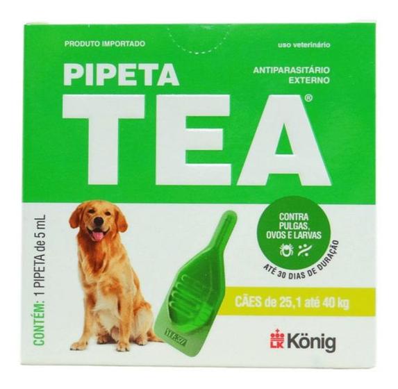 Imagem de Anti Pulgas Pipeta Tea Konig Para Cães De 25,1 Kg Á 40kg