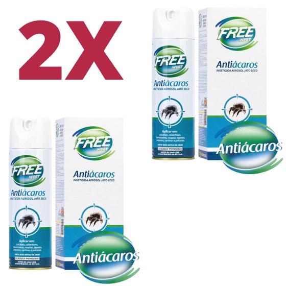 Imagem de Antiácaros Colchão Travesseiro Tapete Free Inset 300ml C/2un