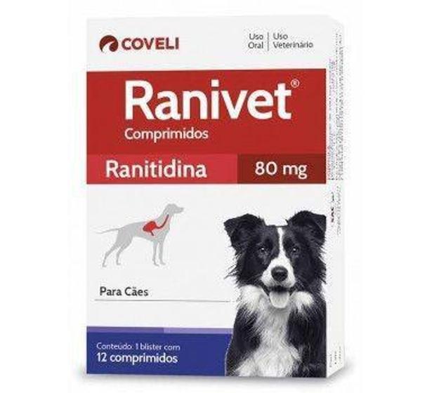Imagem de Antiácido Ranivet 80mg Caixa com 12 Comprimidos - Coveli