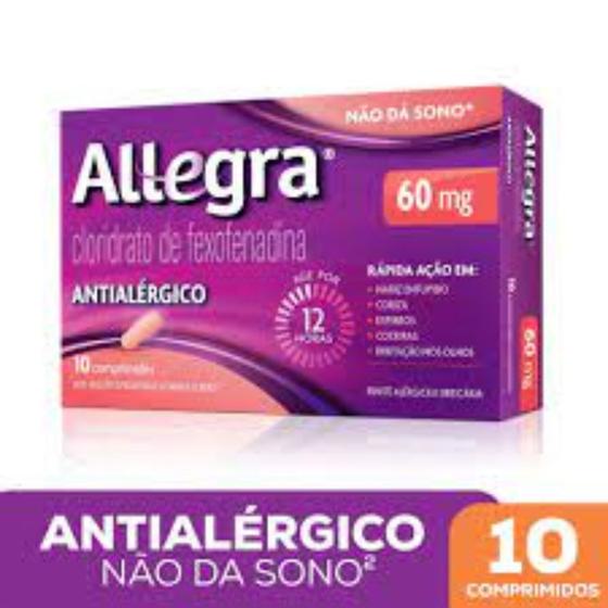 Imagem de Antialérgico Allegra 60mg 10 comprimidos Allegra