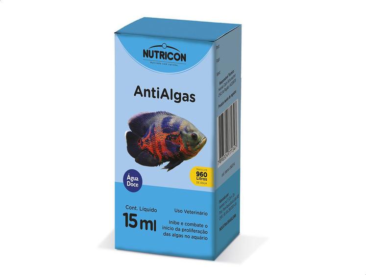 Imagem de Antialgas Para Aquário Aquarismo Nutricon 15ml