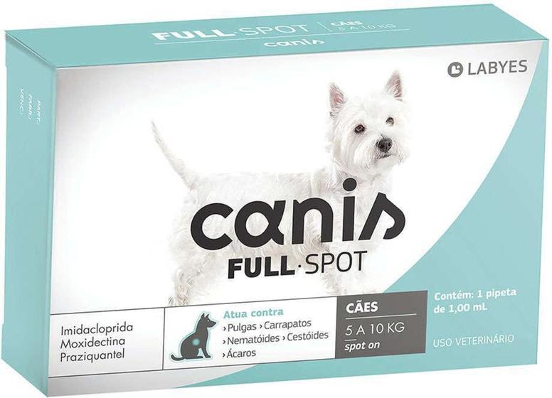 Imagem de Antiparasitário Canis Full Spot 5 a 10kg 1ml - LABYES