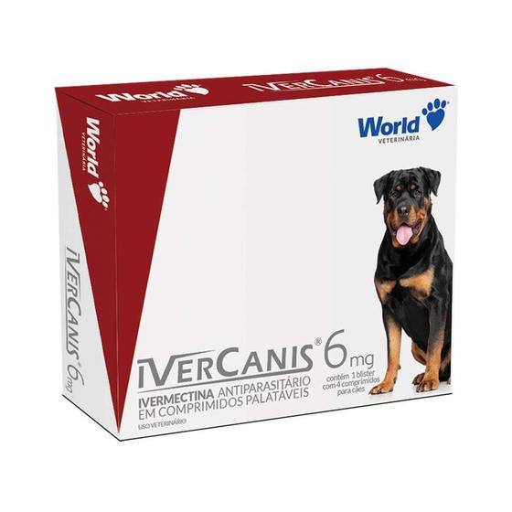 Imagem de Antiparasitário IverCanis World 6mg para Cães de 30kg