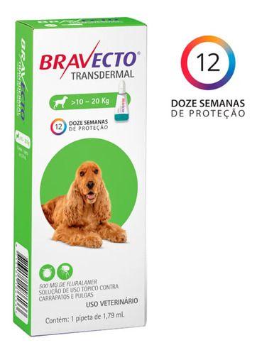 Imagem de Antipulga e Carrapato Bravecto Transdermal Cães 10 a 20 kg