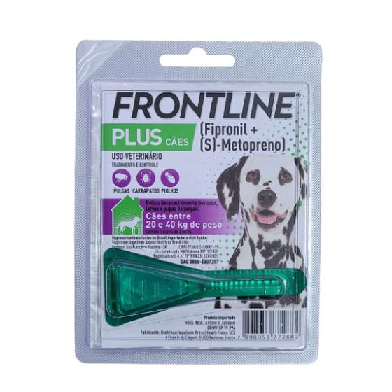 Imagem de Antipulga e Carrapato Frontline Plus - Cães 20,0 a 40,0 KG  - 2,68 ml ( 01 Pipeta)