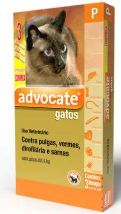 Imagem de Antipulgas Advocate Para Gatos Até 4 Kg Combo 3 Pipetas