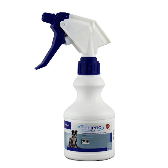 Antipulgas Carrapatos Virbac Effipro Spray Cães Gatos 250 Ml