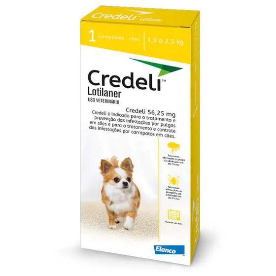 Imagem de Antipulgas Credeli Plus 56,25mg 1 Blister Cães 1,4 à 2,8kg