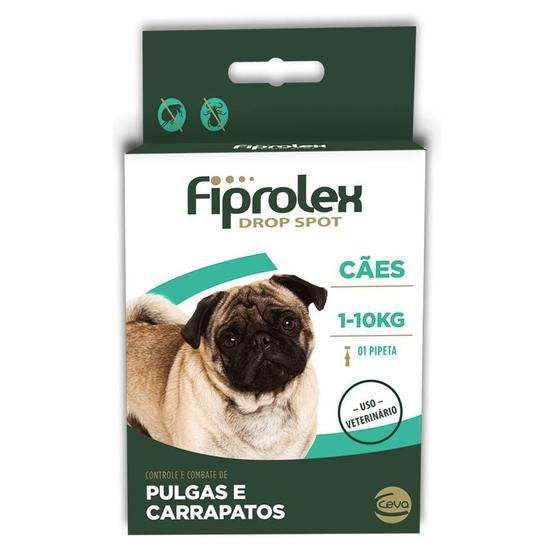 Imagem de Antipulgas e Carrapatos Ceva Fiprolex Drop Spot de 0,67 mL para Cães até 10 Kg - 1 Unidade