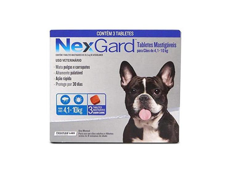 Imagem de Antipulgas e Carrapatos NexGard para Cães de 4,1 a 10kg
