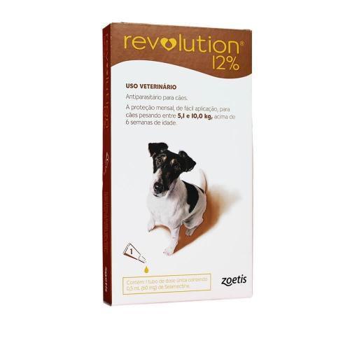 Imagem de Antipulgas e Carrapatos Revolution 12% Cães de 5,1 a 10kg com 1 Pipeta