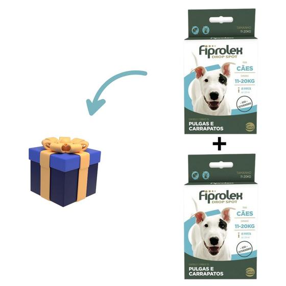 Imagem de Antipulgas Fiprolex para Cães de até 11 a 20 kg - Kit 2 un