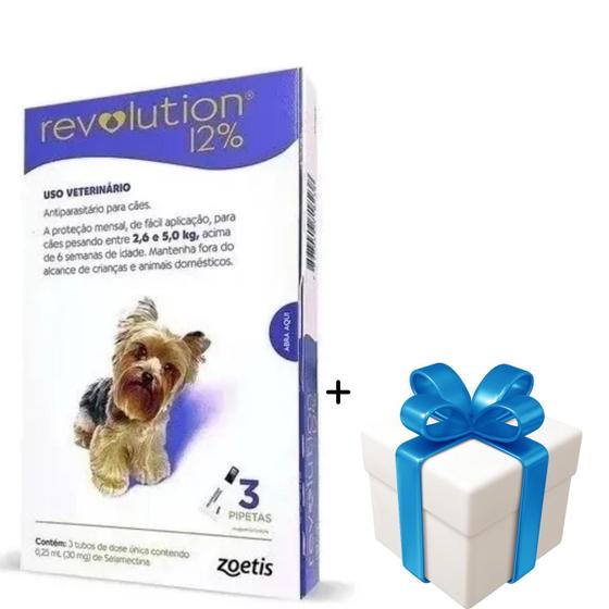 Imagem de Antipulgas Revolution para Cães 2,6kg A 5,0kg 3 Pipetas